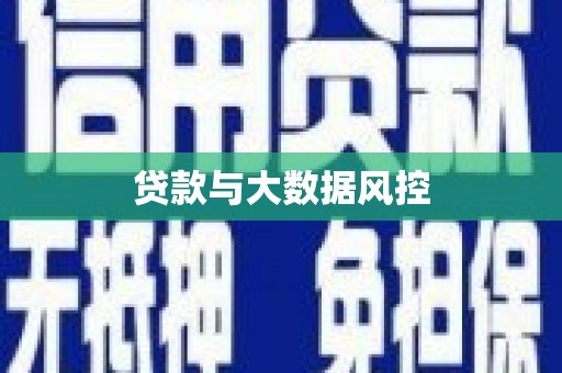 涡阳贷款与大数据风控