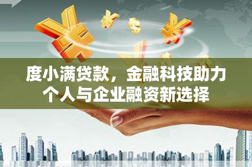 涡阳度小满贷款，金融科技助力个人与企业融资新选择
