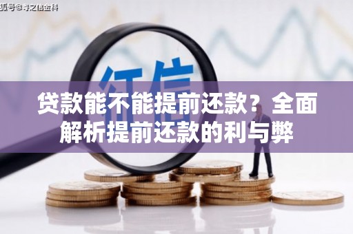 涡阳贷款能不能提前还款？全面解析提前还款的利与弊