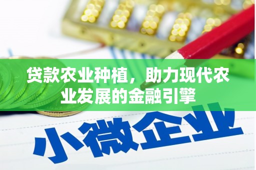 涡阳贷款农业种植，助力现代农业发展的金融引擎