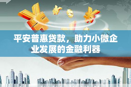 涡阳平安普惠贷款，助力小微企业发展的金融利器