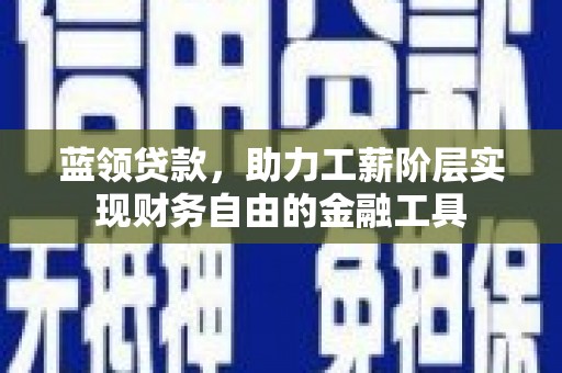 涡阳蓝领贷款，助力工薪阶层实现财务自由的金融工具