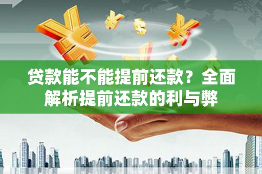 涡阳贷款能不能提前还款？全面解析提前还款的利与弊