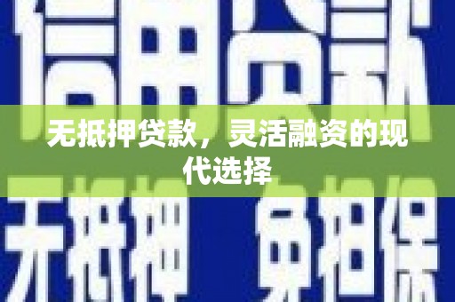 涡阳无抵押贷款，灵活融资的现代选择