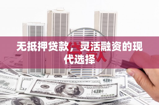 涡阳无抵押贷款，灵活融资的现代选择