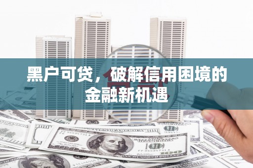 涡阳黑户可贷，破解信用困境的金融新机遇